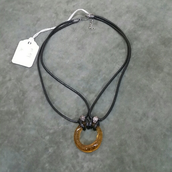 Glass Ring Necklace