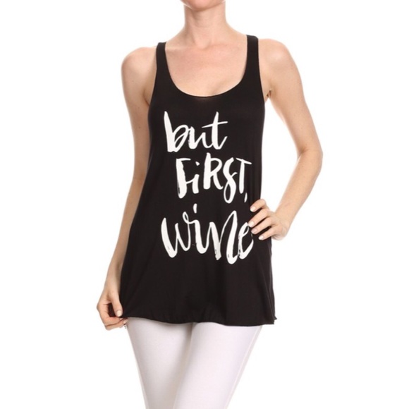 "But first, wine" Top - Picture 2 of 3