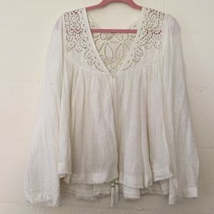 FREE PEOPLE ivory blouse!! CLEARANCE!! PRICE DROP