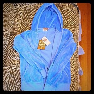 Juicy Couture Flower Child Baby Blue Hoodie