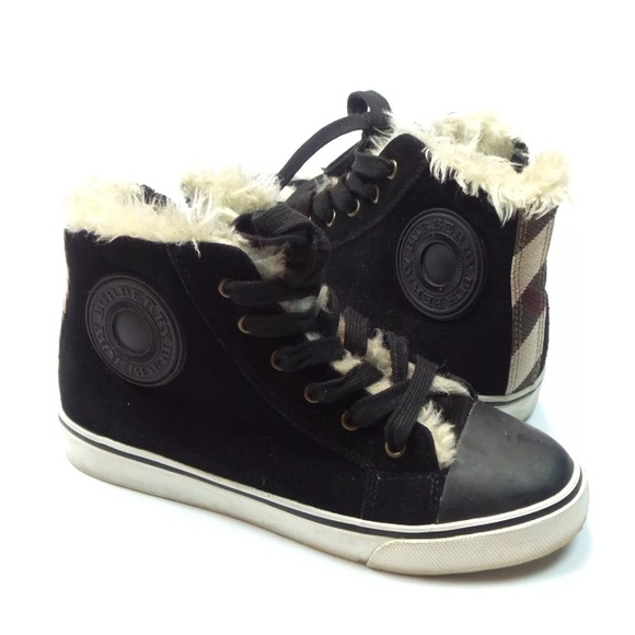 38 off Burberry Shoes Burberry Black Leather Womens HighTop