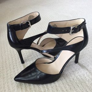 Black strappy heels