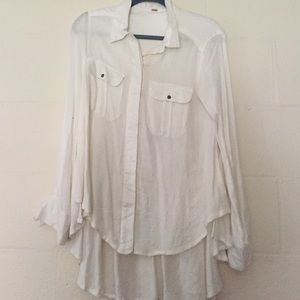 Ivory button down top