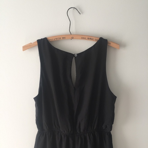 Black Chiffon Hi Low Dress - Picture 2 of 4