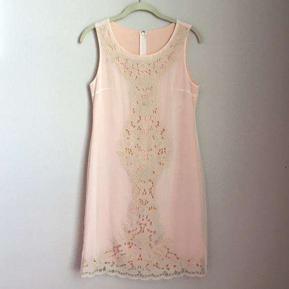 Blush embroidered dress