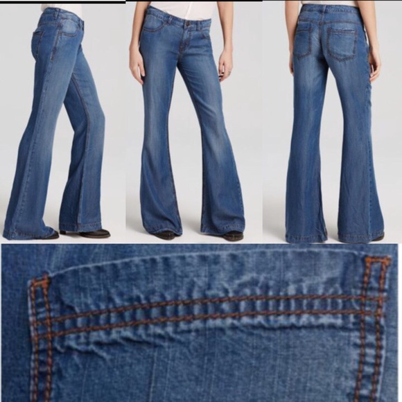 Free People Denim Tencel Flare Jeans 27