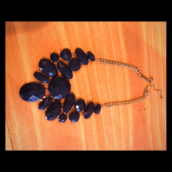 Navy Blue Statement Necklace