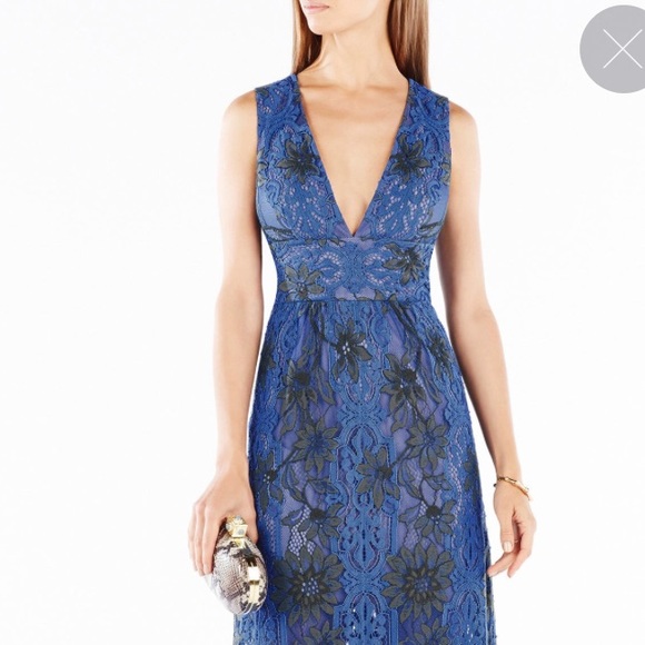ISO!!! YANA TWO-TONE FLORAL LACE GOWN BCBG
