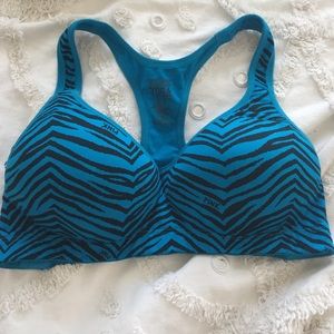 VS Pink Zebra Push Up Yoga Bra