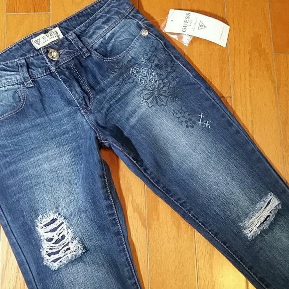 LITTLE GIRLS GUESS SKINNY JEANS - Picture 2 of 4