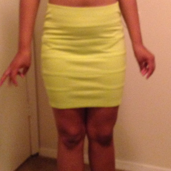 Lime green skirt