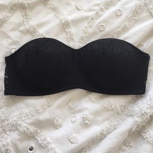 VS Pink Black Lace Bandeau