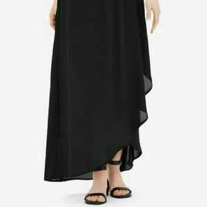 NWT Beautiful Wrap look black maxi skirt