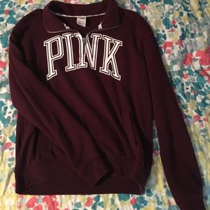 MAROON HALF ZIP