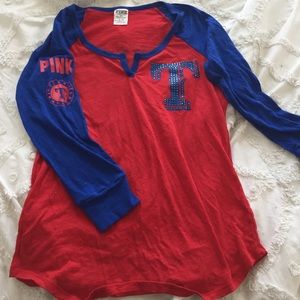 VS Pink Texas Rangers Baseball T