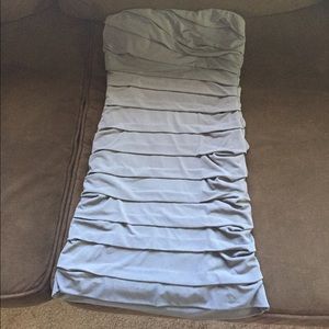 Grey strapless dress, size small