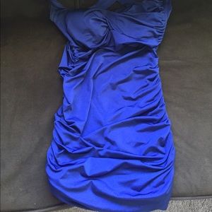 Blue cross-cross dress