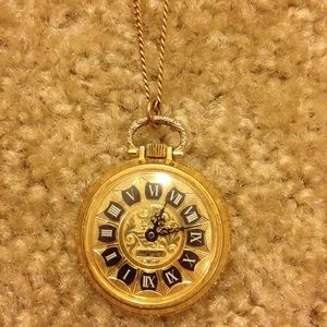 Vintage Gold Pocket Watch Necklace