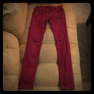 Maroon Miss Me Skinny Jeans