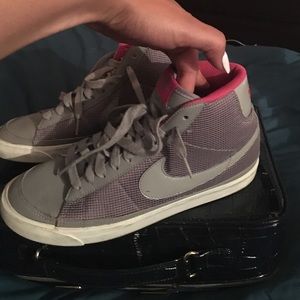 Pink anda grey Nike shoes