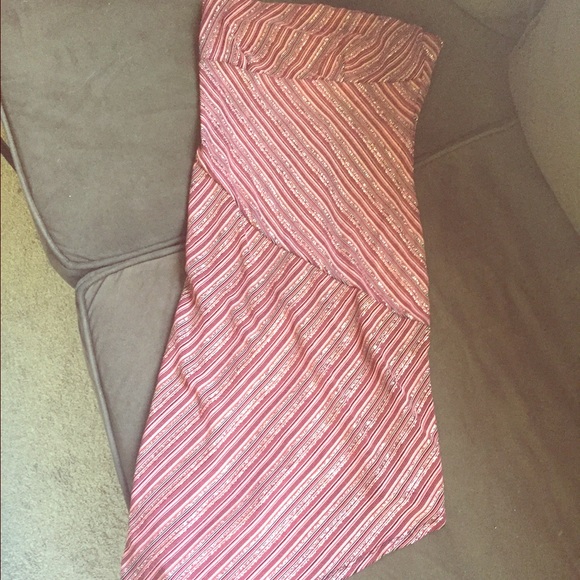 Shimmery red strapless