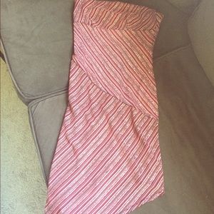 Shimmery red strapless