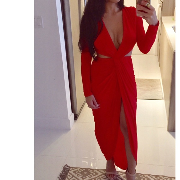 Red sexy open dress - Picture 1 of 2