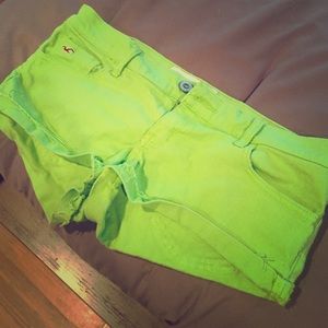 Lime green Hollister shorts