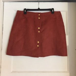 Pumpkin Miss Selfridge mini skirt