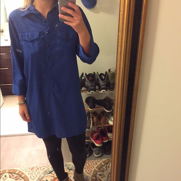 Blue bag dress