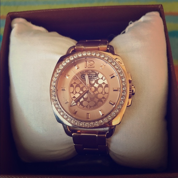 Coach rose gold watch