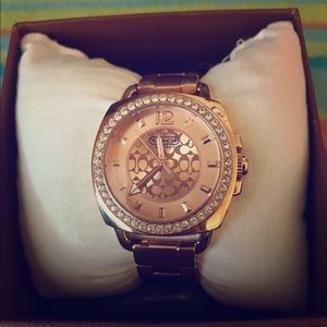 Coach rose gold watch