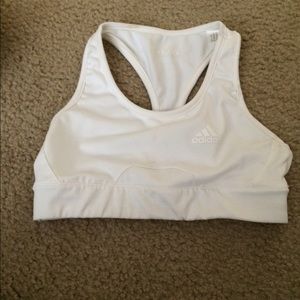 White adidas sports bra