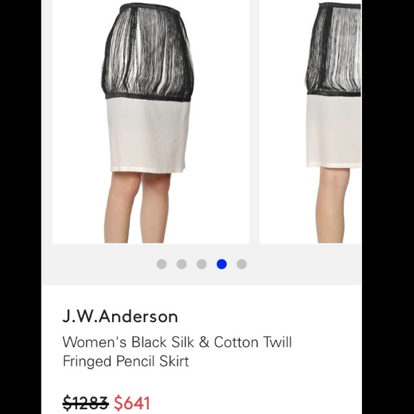❤️J.W. Anderson Black Silk Fringe Skirt