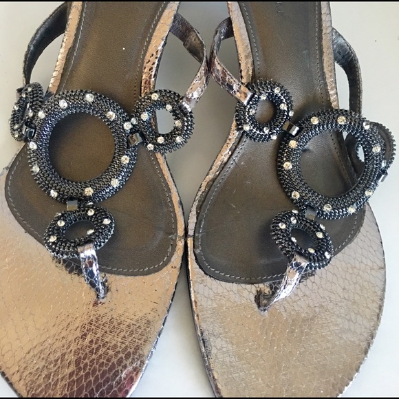 Gunmetal sandals