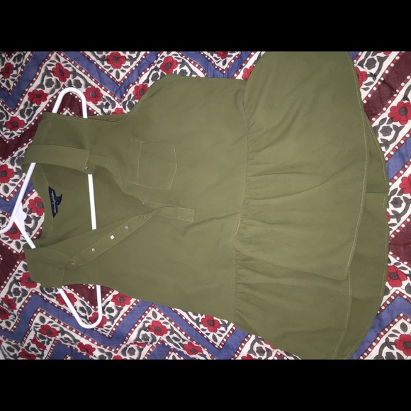 Green Babydoll sleeveless top - American eagle