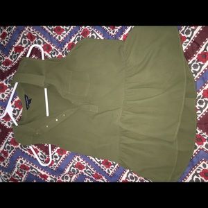 Green Babydoll sleeveless top - American eagle