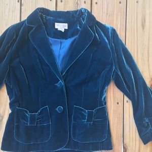 Vintage Velvet Teal Blazer