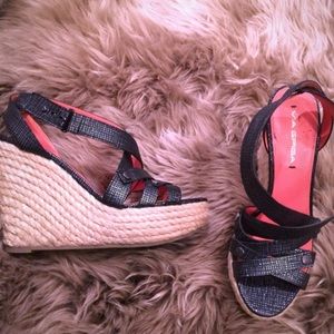 Via Spiga Wedges, silver, grey and black