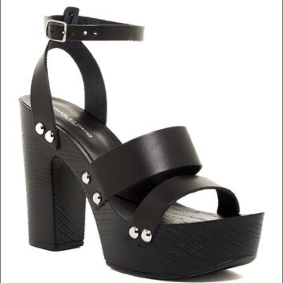 Charles David Ellie Leather Platform Heel Sandal - Picture 2 of 4