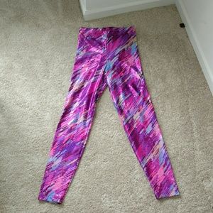 Pink metallic leggings