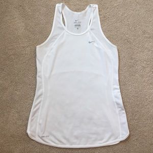 Nike White Dri-Fit Breathable Tank Top