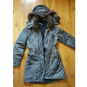 Dark green winter coat