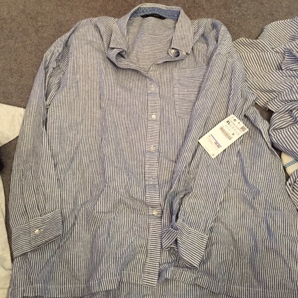 Zara basic long sleeve striped shirt