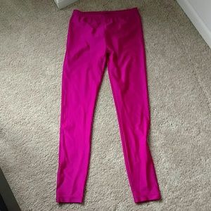 Hot pink nylon leggings