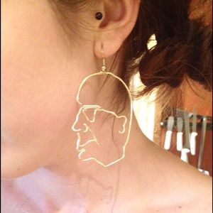 Old man earrings one wire no soldering