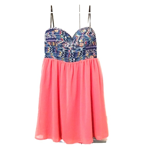 Strapless mini dress