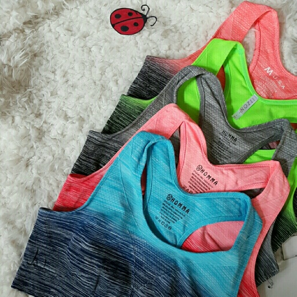 New black coral ombre sports bra - Picture 3 of 4