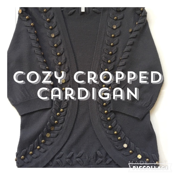 Cropped Woven Cardigan