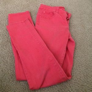 Jc penny's coral skinny jeans